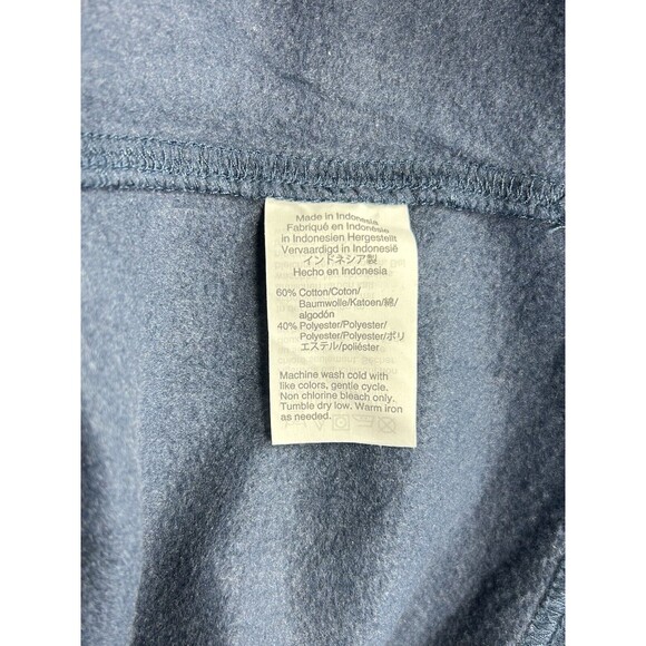 J Crew Mercantile 1/4 Button Pullover Mock Neck Sweatshirt Men's L Blue Soft - Picture 9 of 9